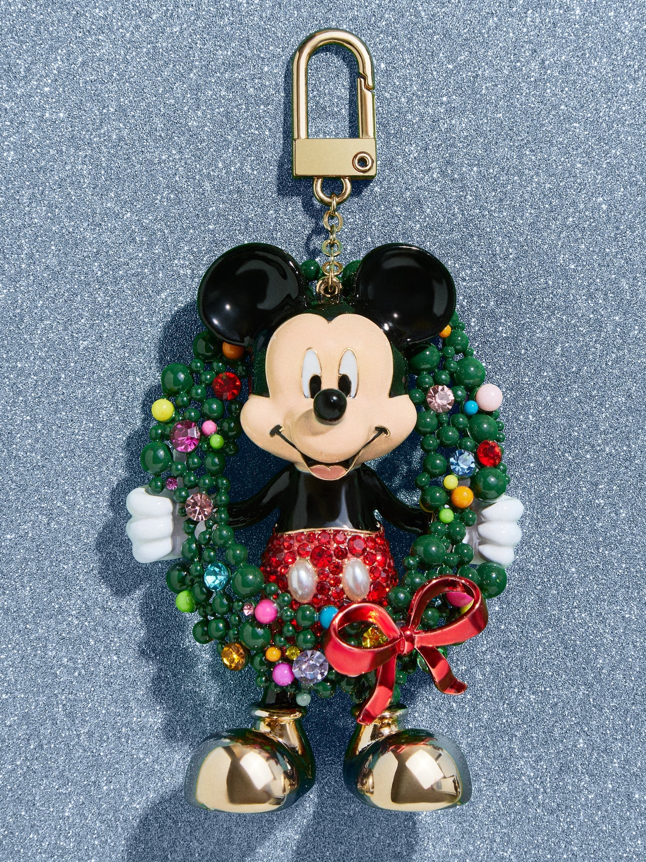 Mickey Mouse Holiday Welcome Wreath Disney Bag Charm