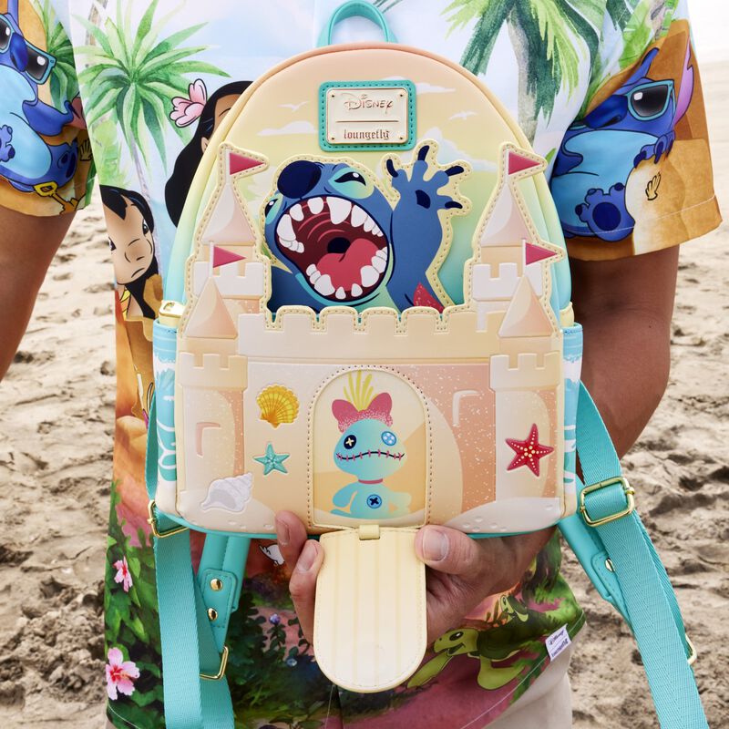 Stitch Sandcastle Beach Surprise Mini Backpack