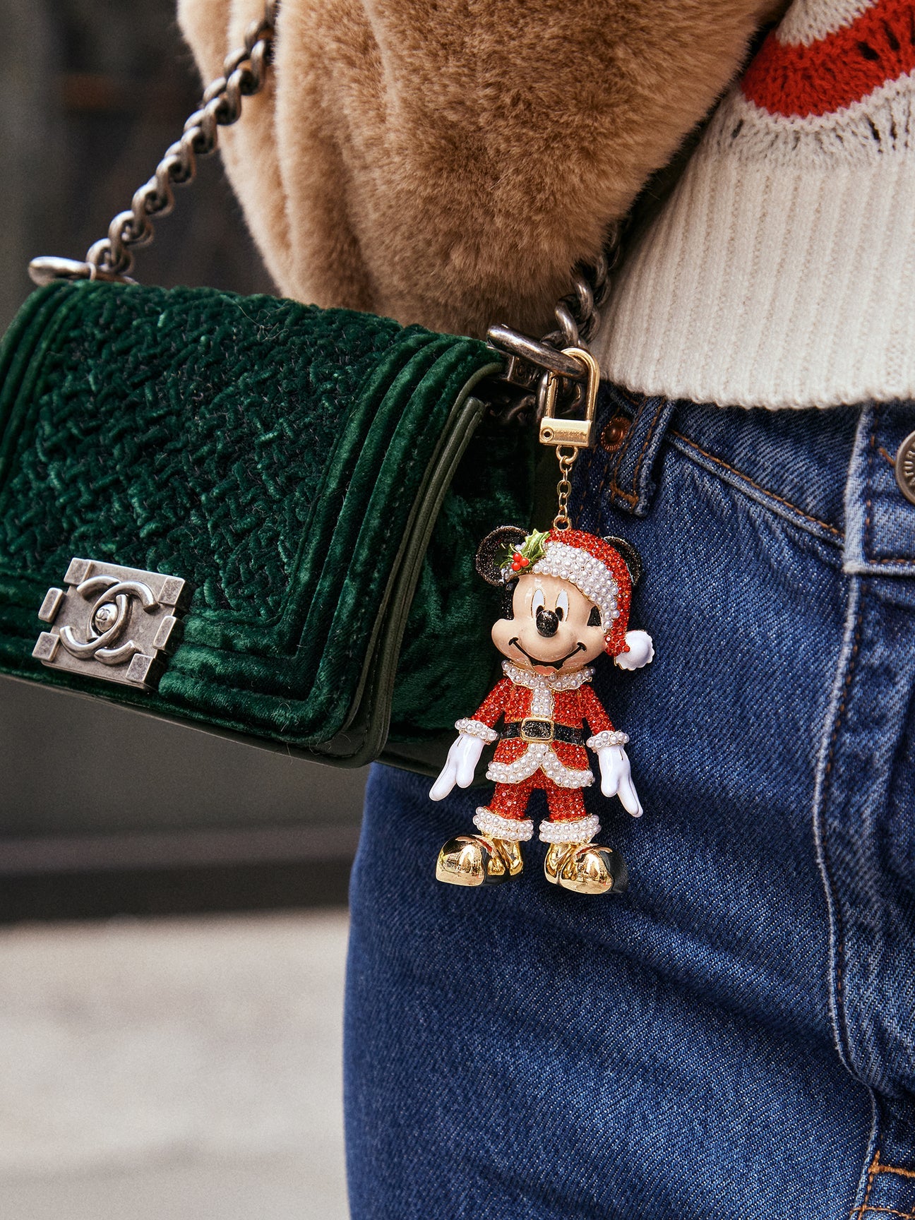 Mickey Mouse Santa Claus Bag Charm