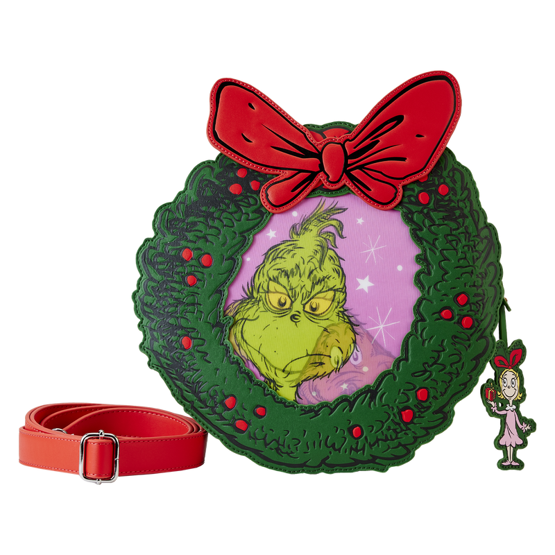 Dr. Seuss' How the Grinch Stole Christmas! Wreath Lenticular Crossbody Bag