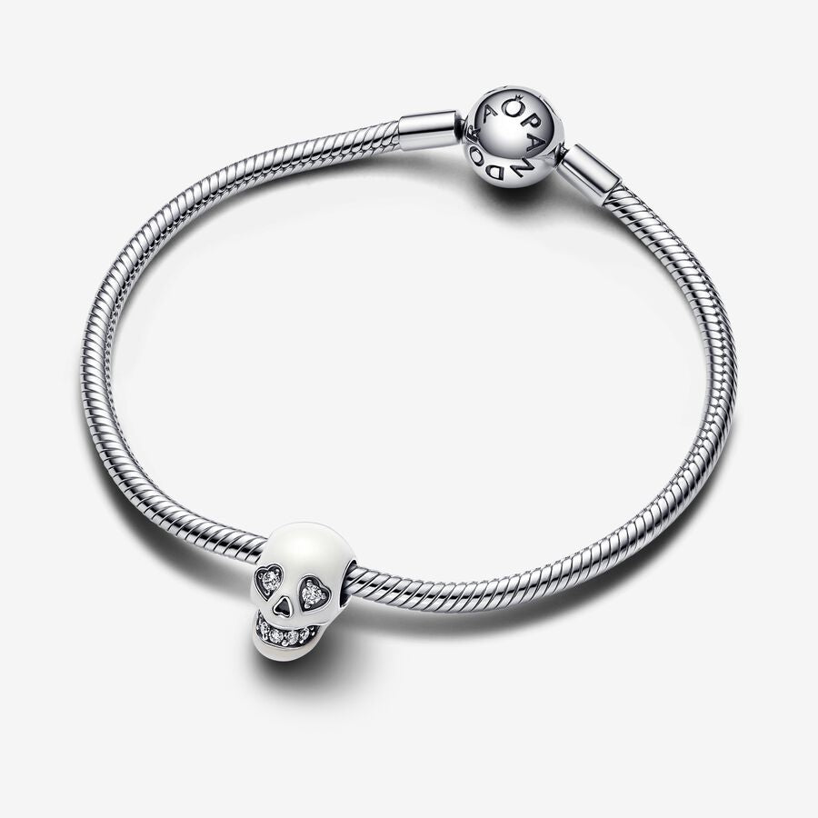 Glow-in-the-dark Sparkling Skull Charm