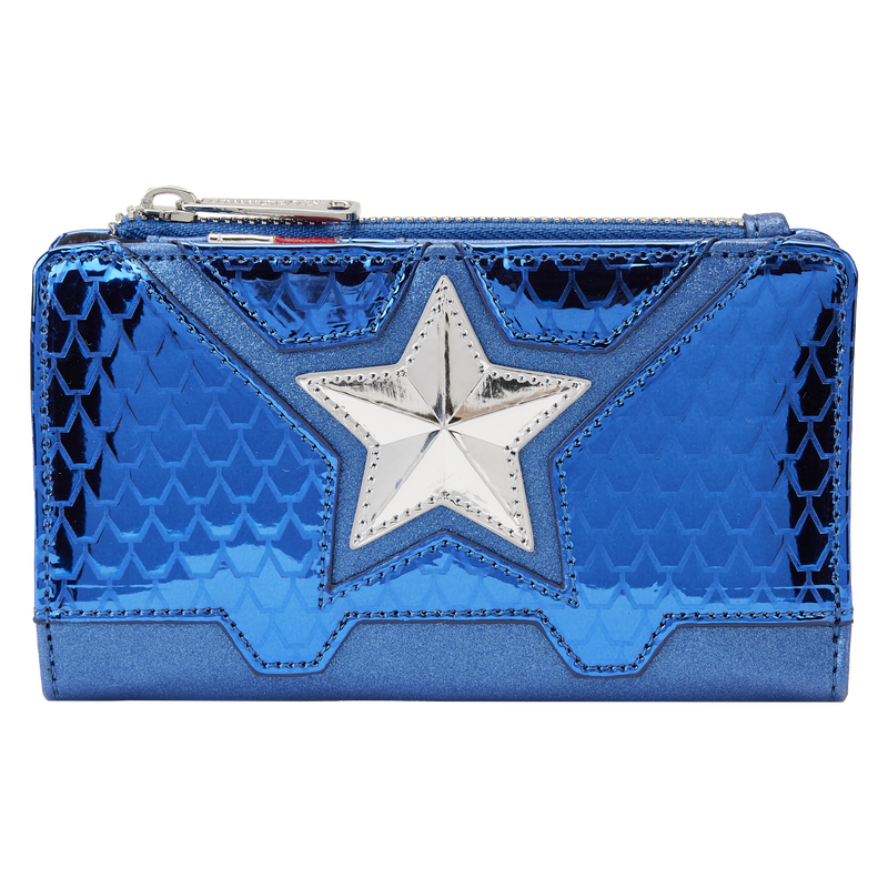 Marvel Metallic Captain America Cosplay Flap Wallet