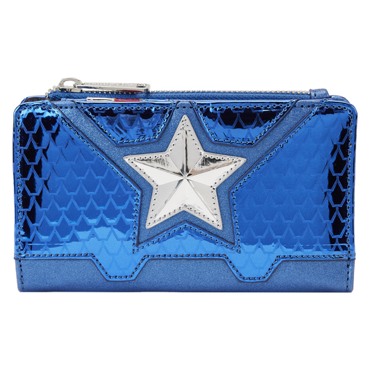 Marvel Metallic Captain America Cosplay Flap Wallet