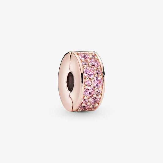 Pink Pavé Clip Charm