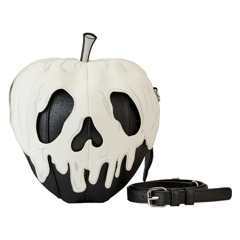 Retired Stitch Shoppe Evil Queen Exclusive Black Glitter Poison Apple Glow Crossbody Bag