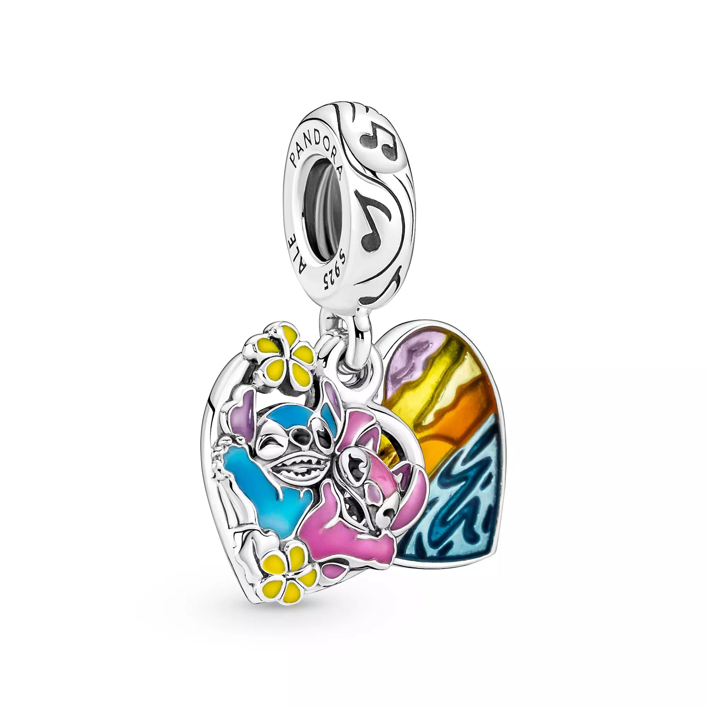 Stitch and Angel Ohana Double Dangle Charm by Pandora – Lilo & Stitch – Disney Parks