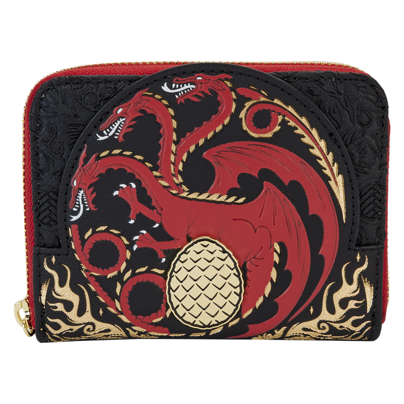 House of the Dragon All-Over Print House Targaryen Sigil Zip Around Wallet