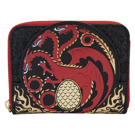 House of the Dragon All-Over Print House Targaryen Sigil Zip Around Wallet