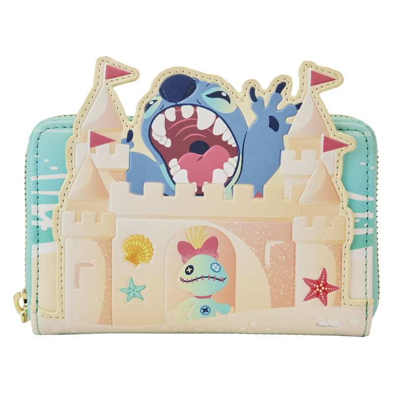 Stitch Sandcastle Beach Surprise Zip-Around Wallet