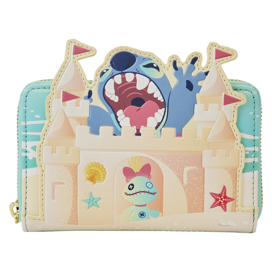 Stitch Sandcastle Beach Surprise Zip-Around Wallet