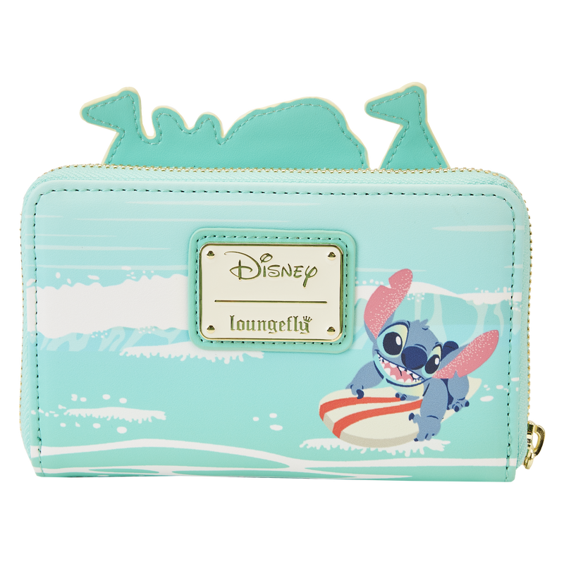 Stitch Sandcastle Beach Surprise Zip-Around Wallet