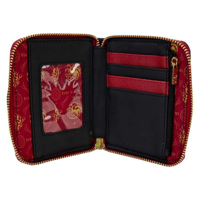 House of the Dragon All-Over Print House Targaryen Sigil Zip Around Wallet