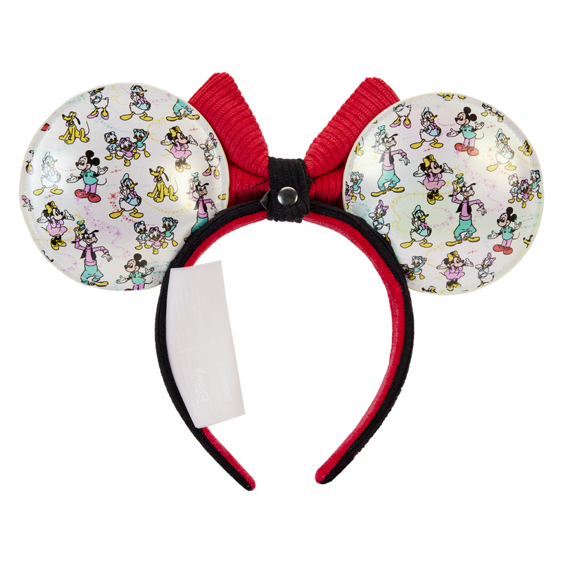 Disney100 Mickey & Friends Classic All-Over Print Iridescent Mini Backpack With Ear Headband