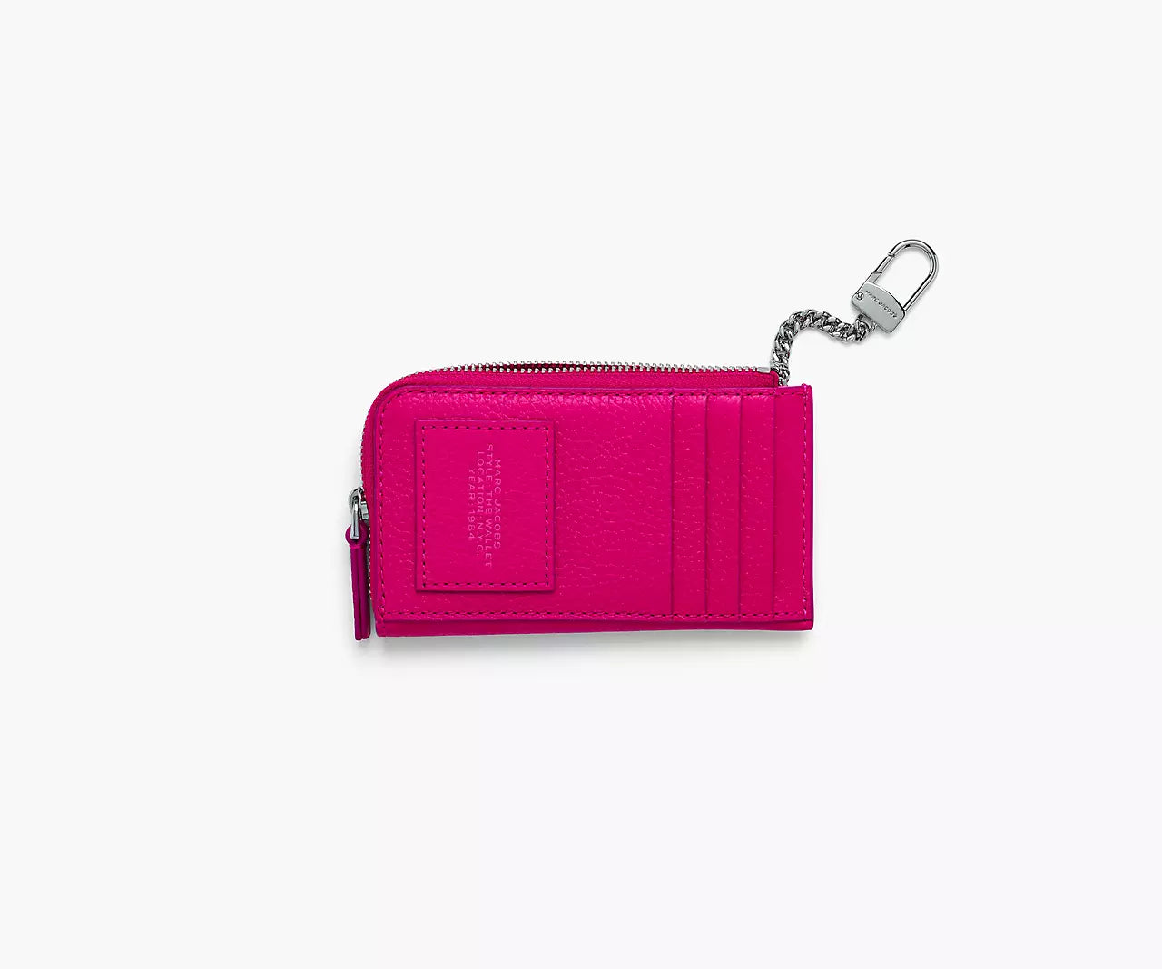 THE LEATHER TOP ZIP MULTI WALLET- Hot Pink