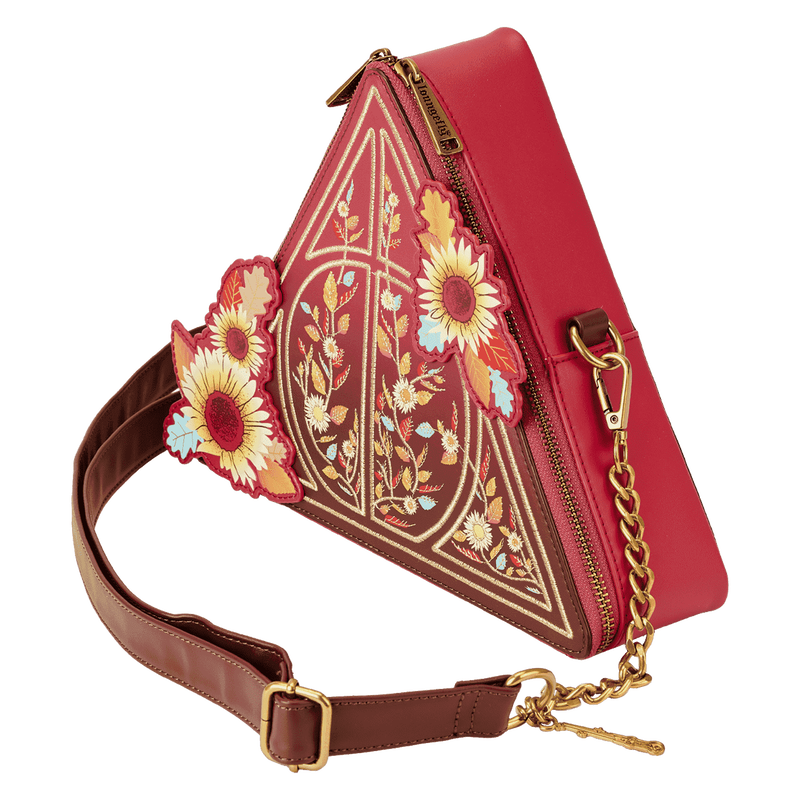 Harry Potter Deathly Hallows Fall Leaves Crossbody Bag