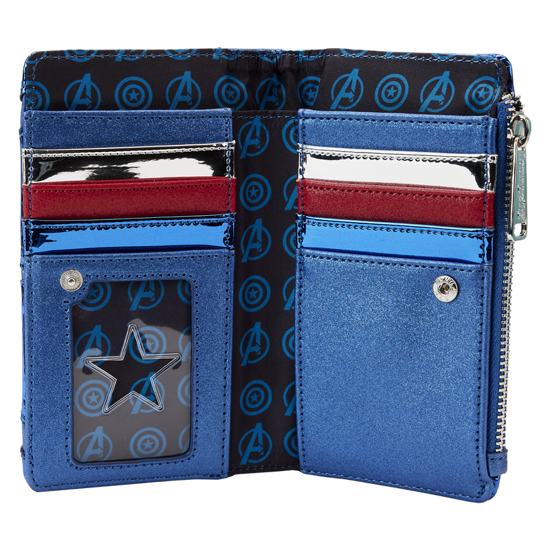 Marvel Metallic Captain America Cosplay Flap Wallet