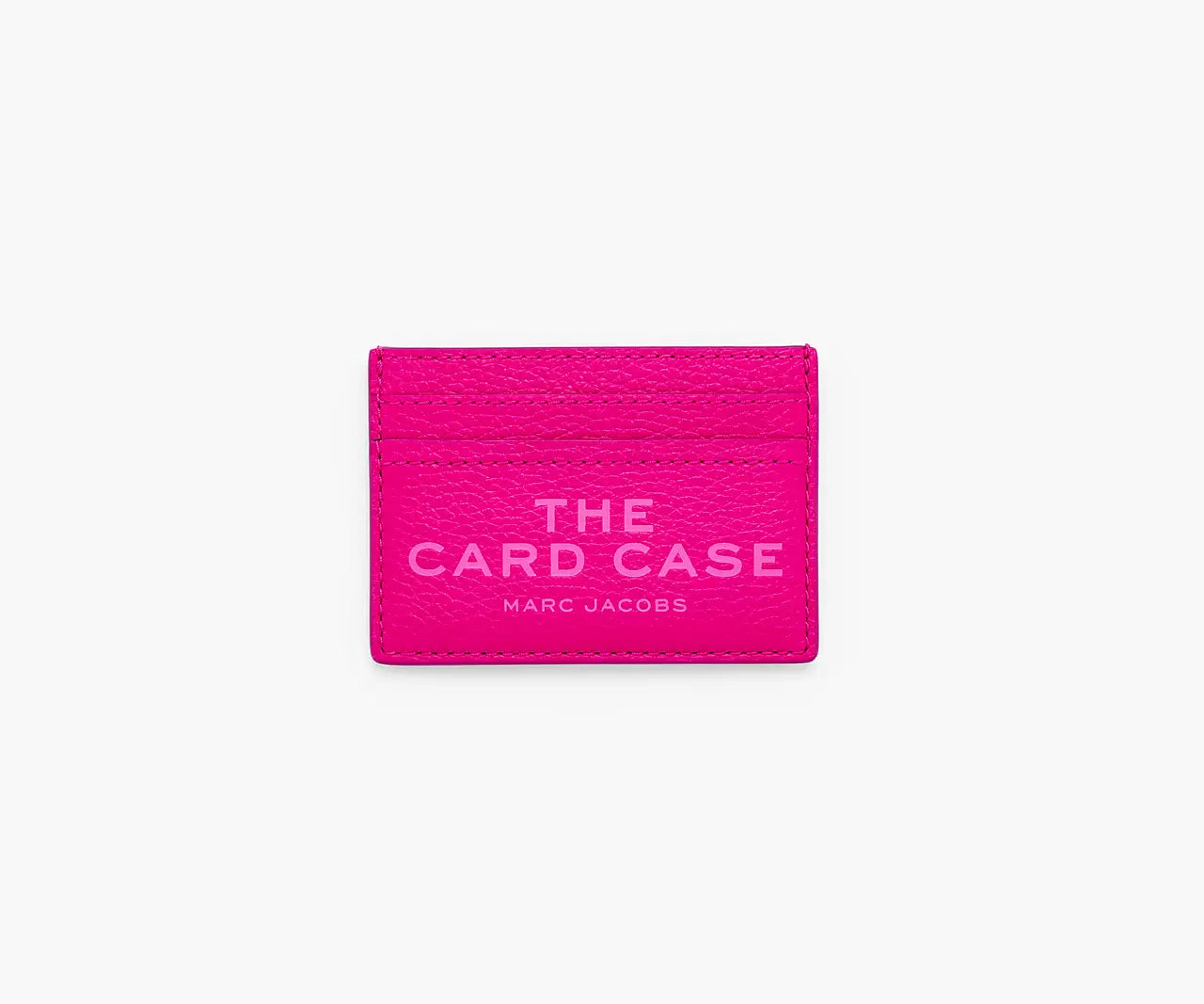 THE LEATHER CARD CASE- Hot Pink