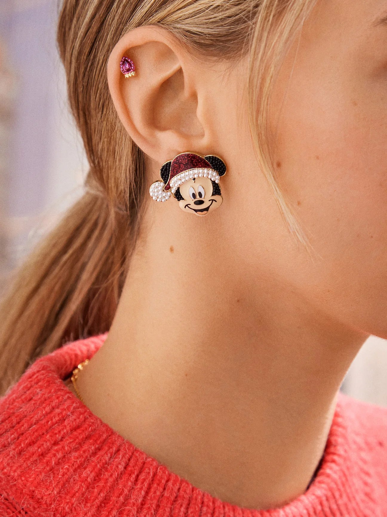 Mickey Mouse Disney Santa's Helper Earrings