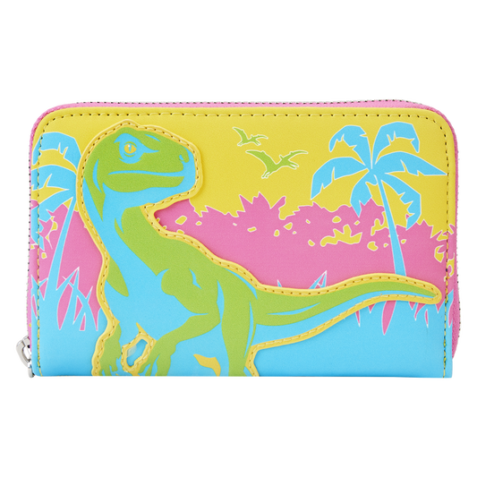 SDCC Limited Edition Jurassic Park 30th Anniversary Neon Zip Around Wallet