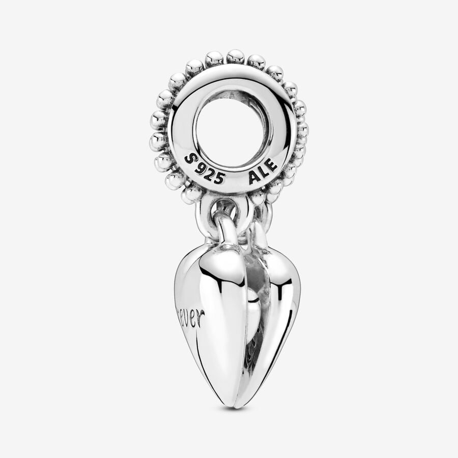 Aunt & Niece Split Heart Dangle Charm