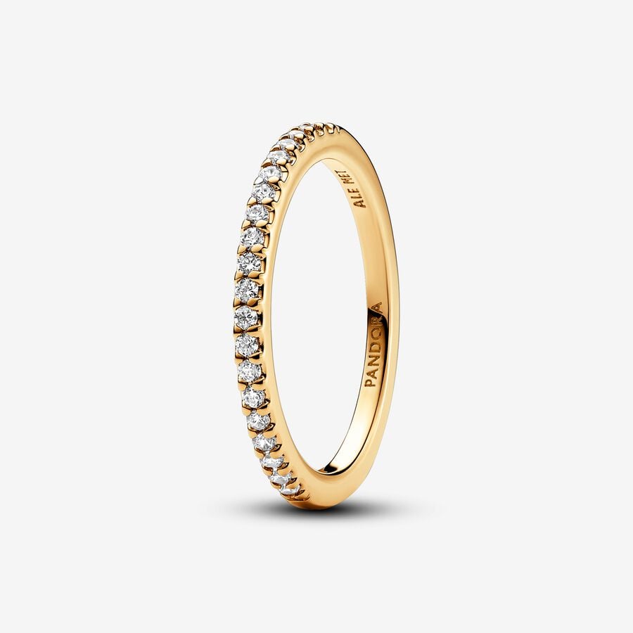 Gold Sparkling Band Ring