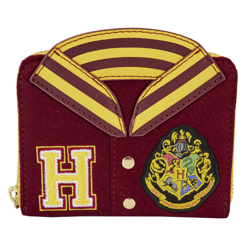 Harry Potter Hogwarts Crest Varsity Jacket Zip Around Wallet