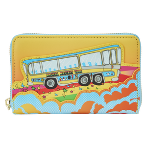 The Beatles Magical Mystery Tour Bus Zip Around Wallet