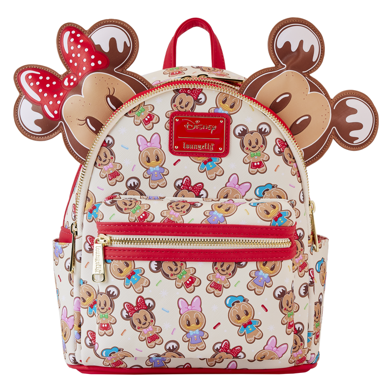 Mickey & Friends Gingerbread Cookie All-Over Print Mini Backpack With Ear Headband