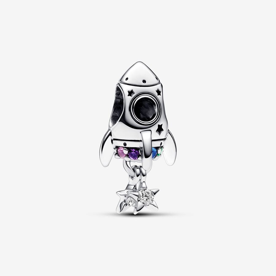 Space Love Rocket Charm