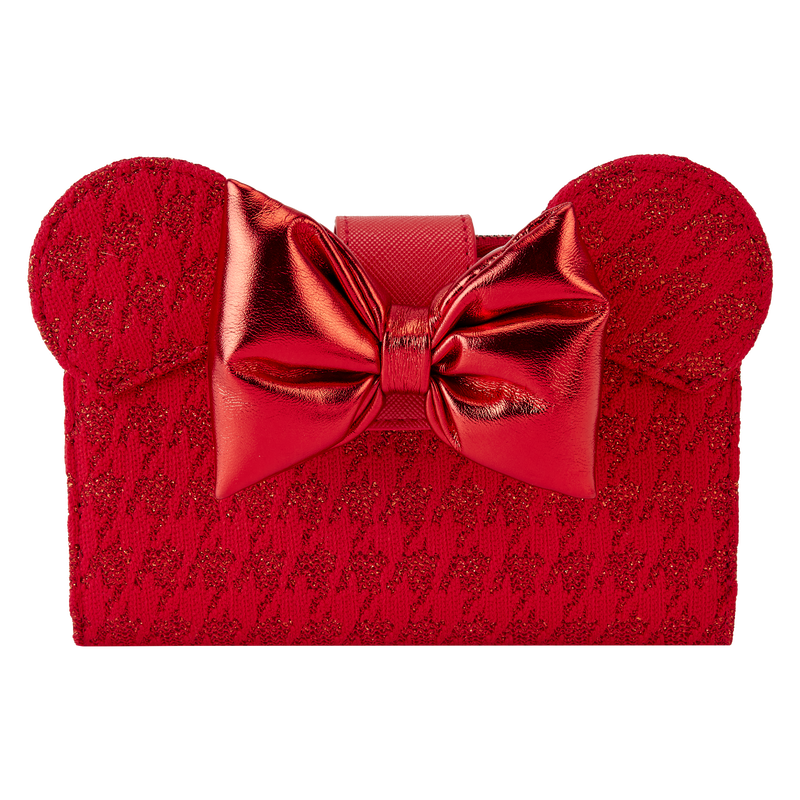 Minnie Mouse Exclusive Red Glitter Tonal Bifold Wallet