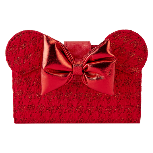 Minnie Mouse Exclusive Red Glitter Tonal Bifold Wallet