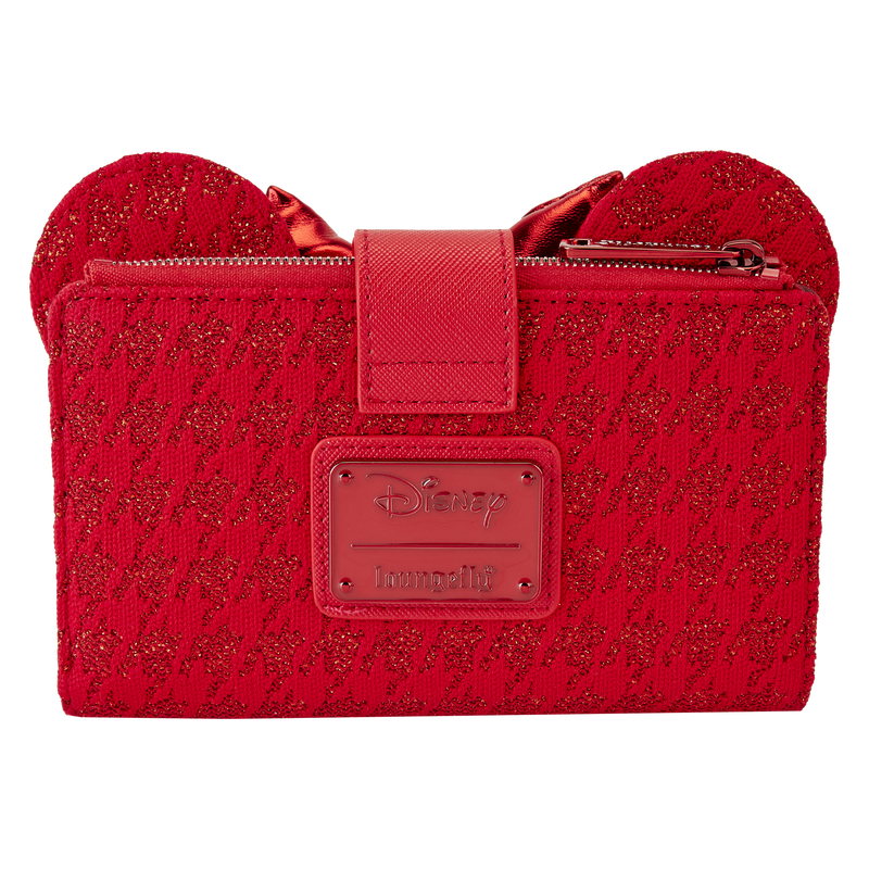 Minnie Mouse Exclusive Red Glitter Tonal Bifold Wallet