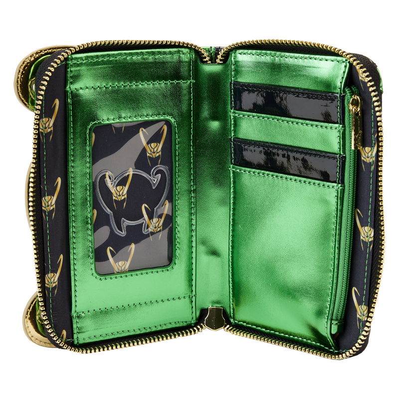 Marvel Metallic Loki Zip Around Wallet