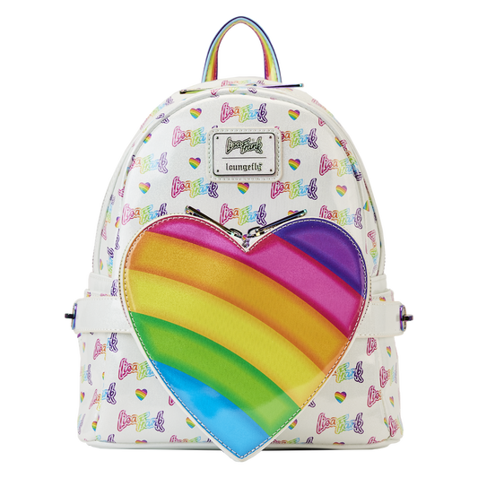 Lisa Frank Rainbow Heart Mini Backpack with Waist Bag