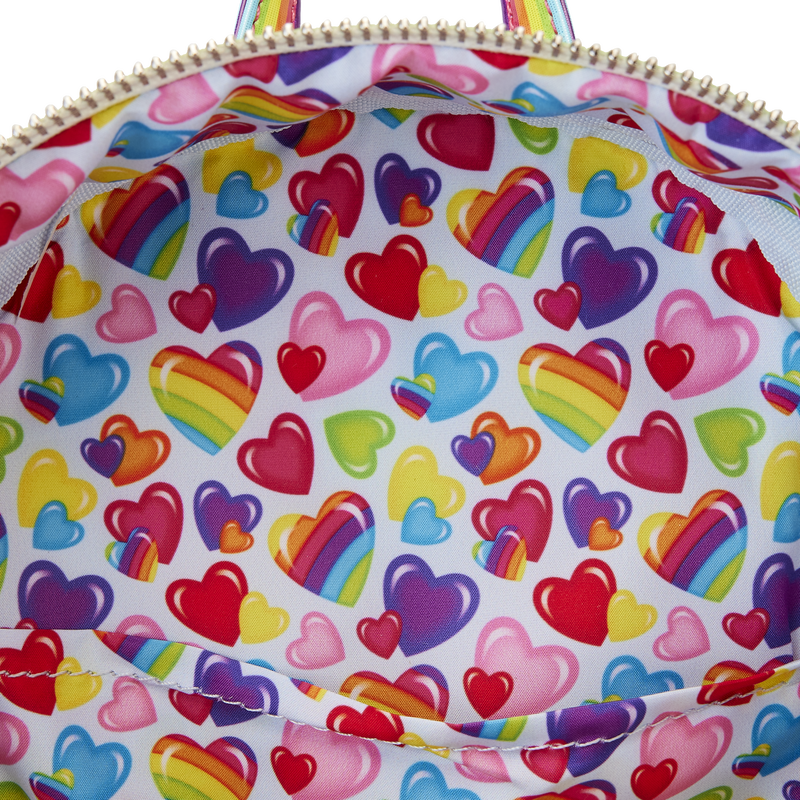 Lisa Frank Rainbow Heart Mini Backpack with Waist Bag