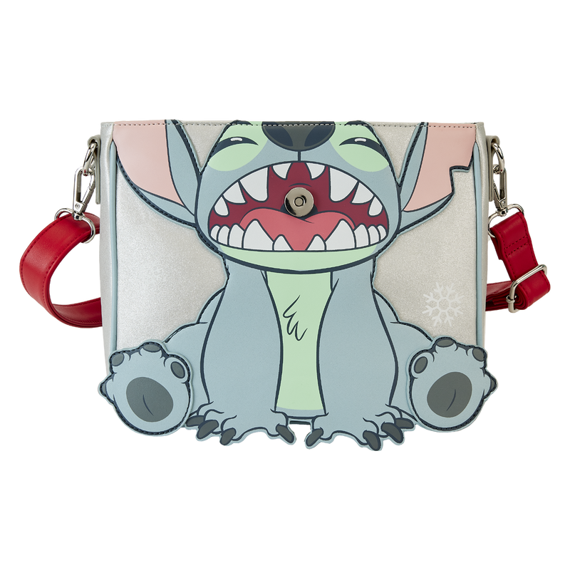 Stitch Holiday Glitter Crossbody Bag