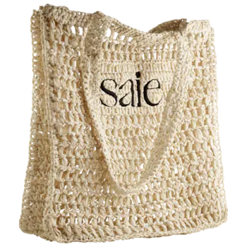 Saie Raffia Tote Bag