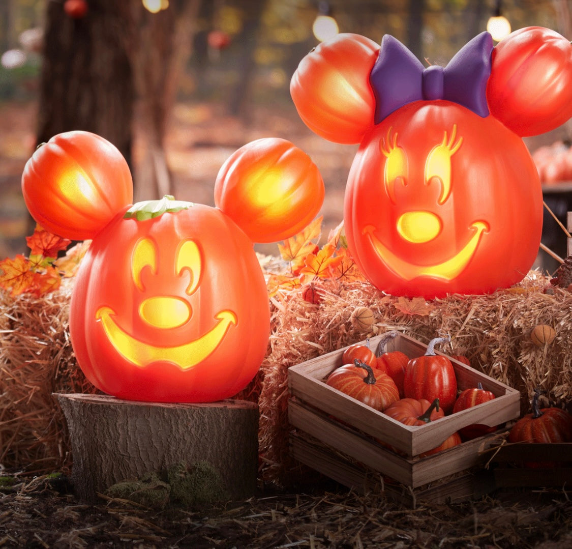 Minnie Mouse Light-Up Jack-o'-Lantern Calabaza Con Luz Minnie