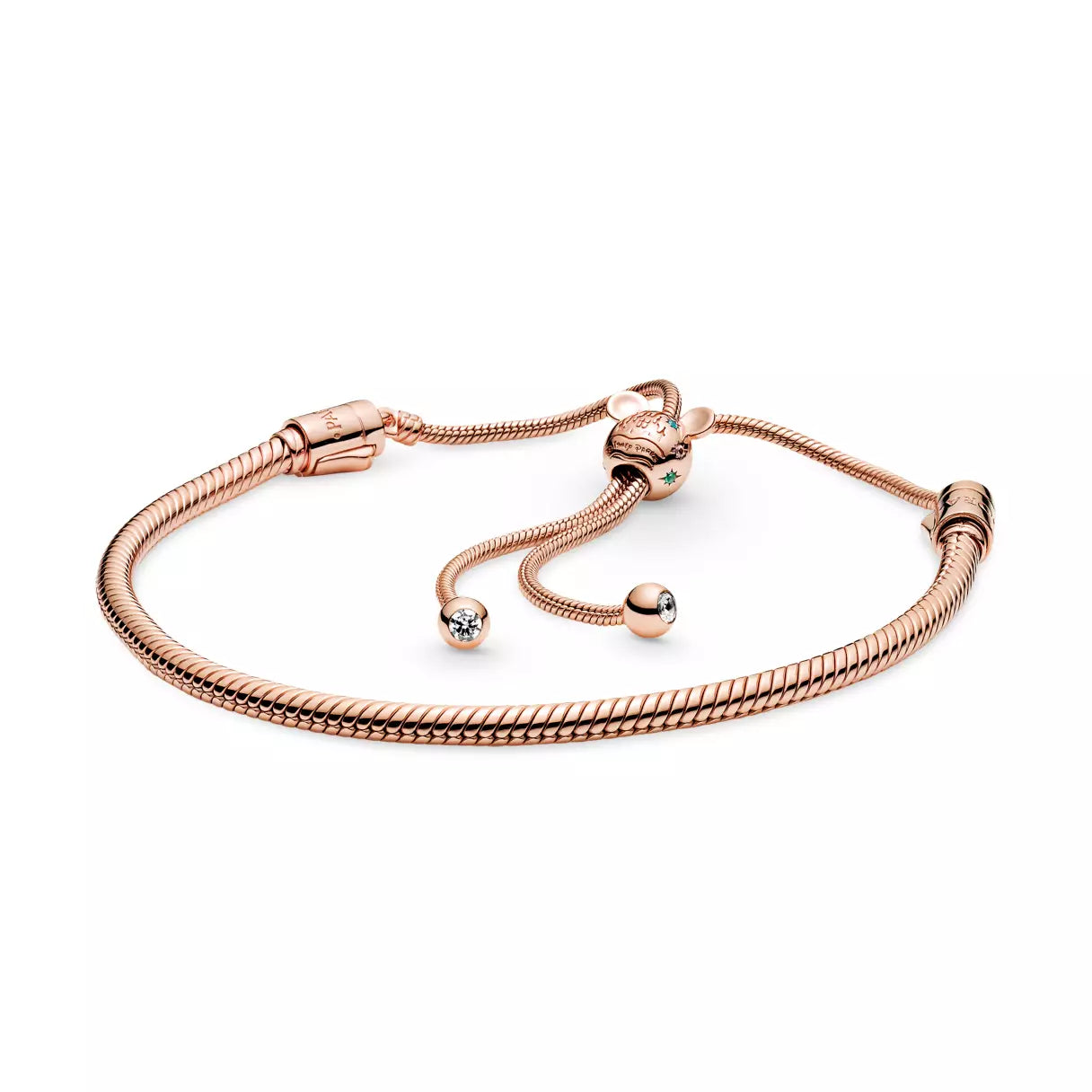 Mickey Mouse Icon Fantasyland Castle Slider Bracelet – Rose Gold – Disney Parks