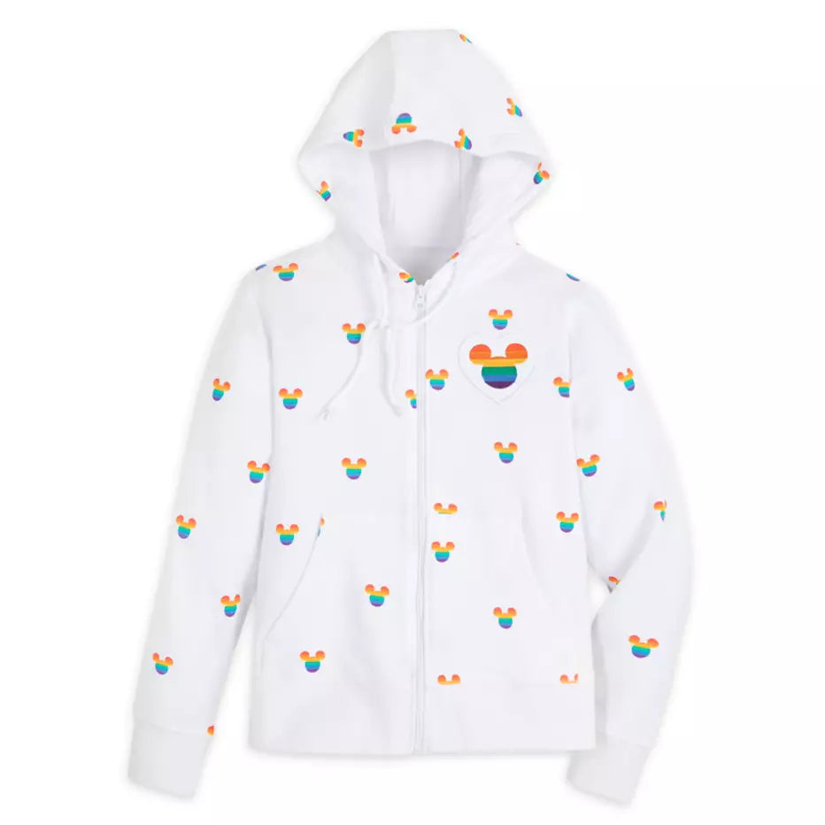 Mickey Mouse Icon Zip Hoodie for Women – Disney Pride Collection