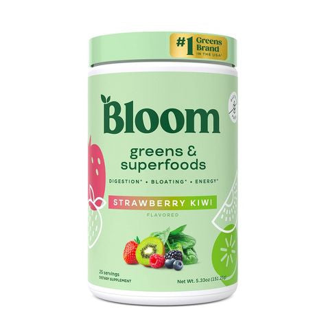 BLOOM NUTRITION Greens and Superfoods Powder - Strawberry Kiwi 25 ct