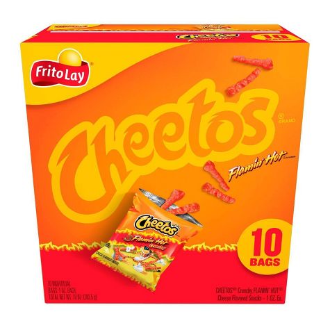 Cheetos Flamin' Hot Cheese Flavored Snacks - 10pzs