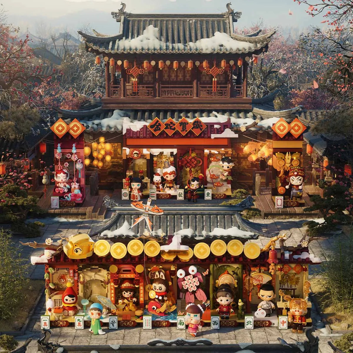 Wealthy Snake's New Year Celebration - Fortunate Hand Series Block Figures Labubu- Caja al Azar