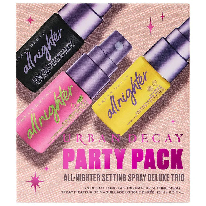 Urban Decay- Mini Party Pack All Nighter Setting Spray Trio - Holiday Makeup Set