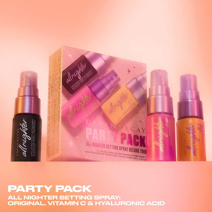 Urban Decay- Mini Party Pack All Nighter Setting Spray Trio - Holiday Makeup Set