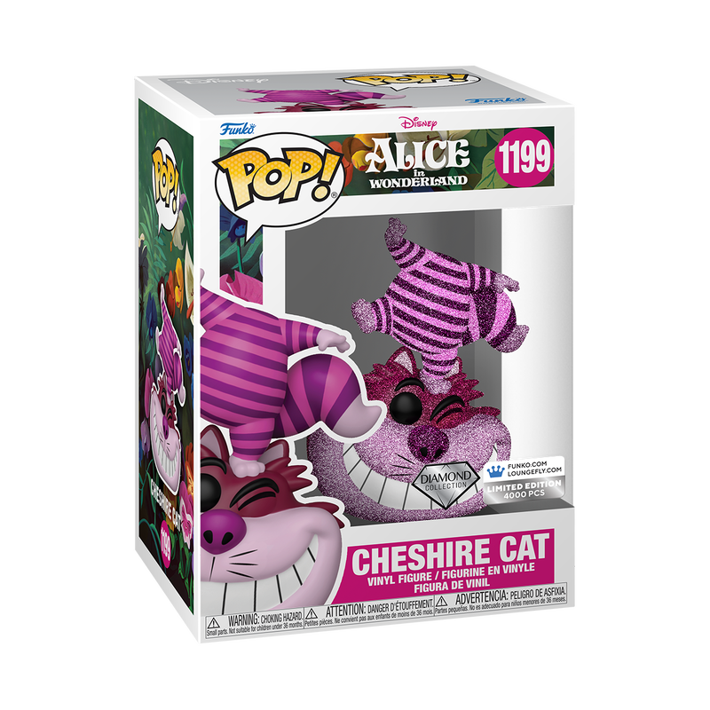 Disney100 Limited Edition Platinum Alice in Wonderland Cheshire Cat Cosplay Pop! & Bag Bundle