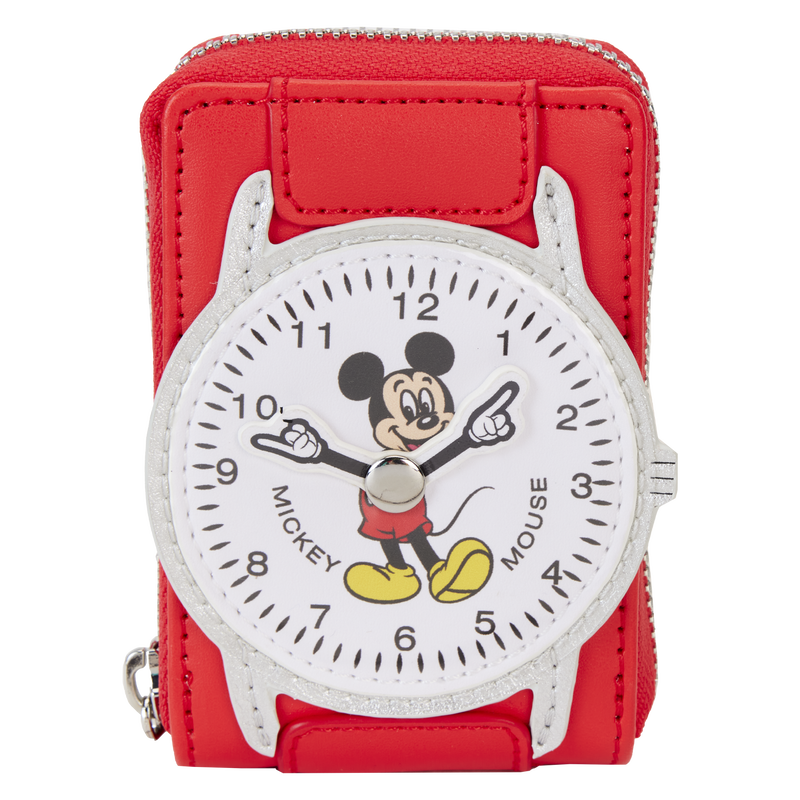 Mickey Mouse Exclusive Vintage Watch Figural Accordian Zip Around Wallet