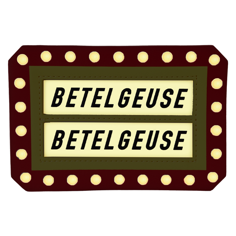 Beetlejuice Here Lies Betelgeuse Marquee Glow Large Card Holder