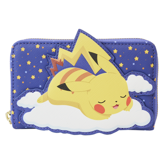 Sleeping Pikachu and Friends Zip Around Wallet