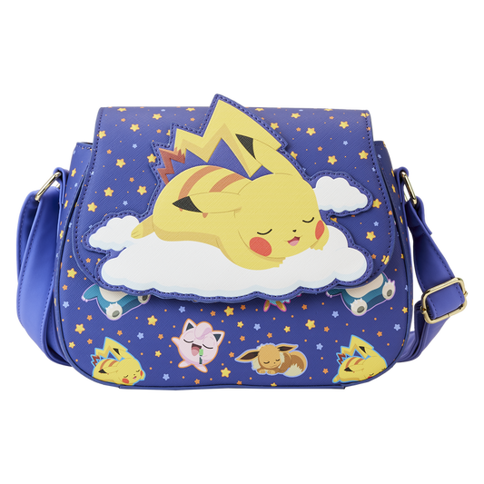 Sleeping Pikachu and Friends Crossbody Bag